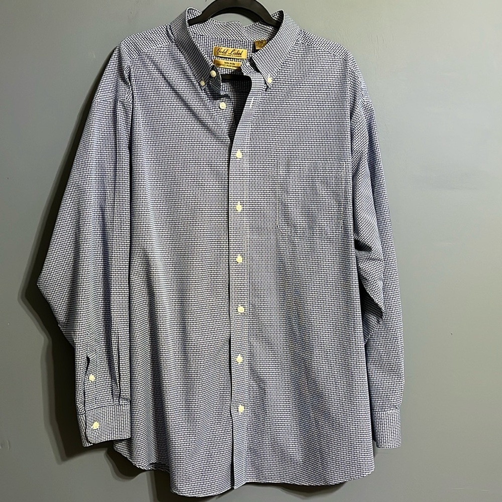Roundtree & Yorke Button down dress shirt Gold Label Size 2XL